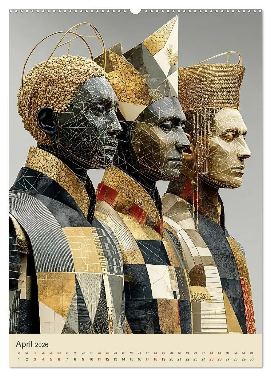 Bild: 9783516656589 | Afrikanische Anmut in Geometrie (hochwertiger Premium Wandkalender...