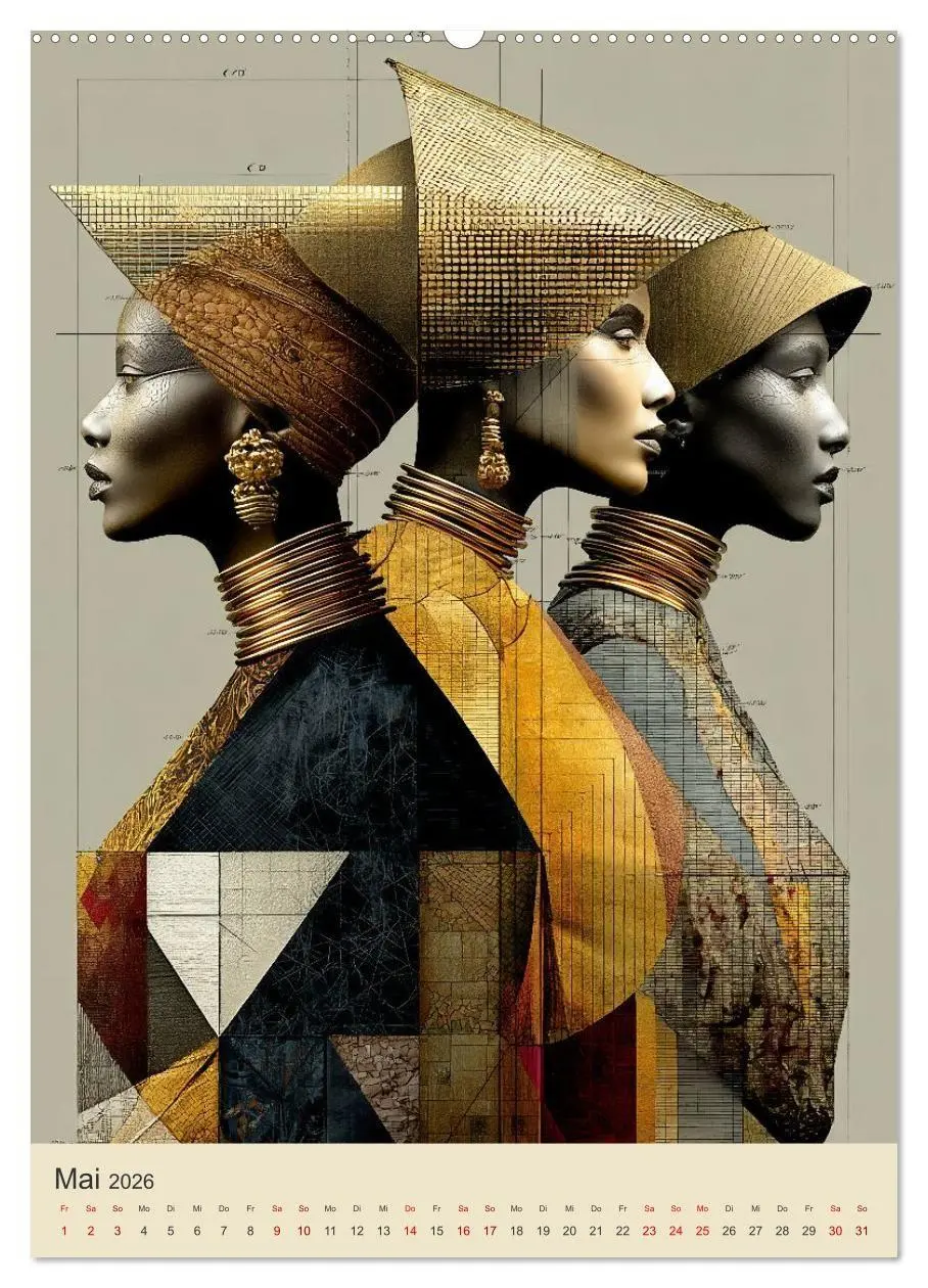 Bild: 9783516656589 | Afrikanische Anmut in Geometrie (hochwertiger Premium Wandkalender...