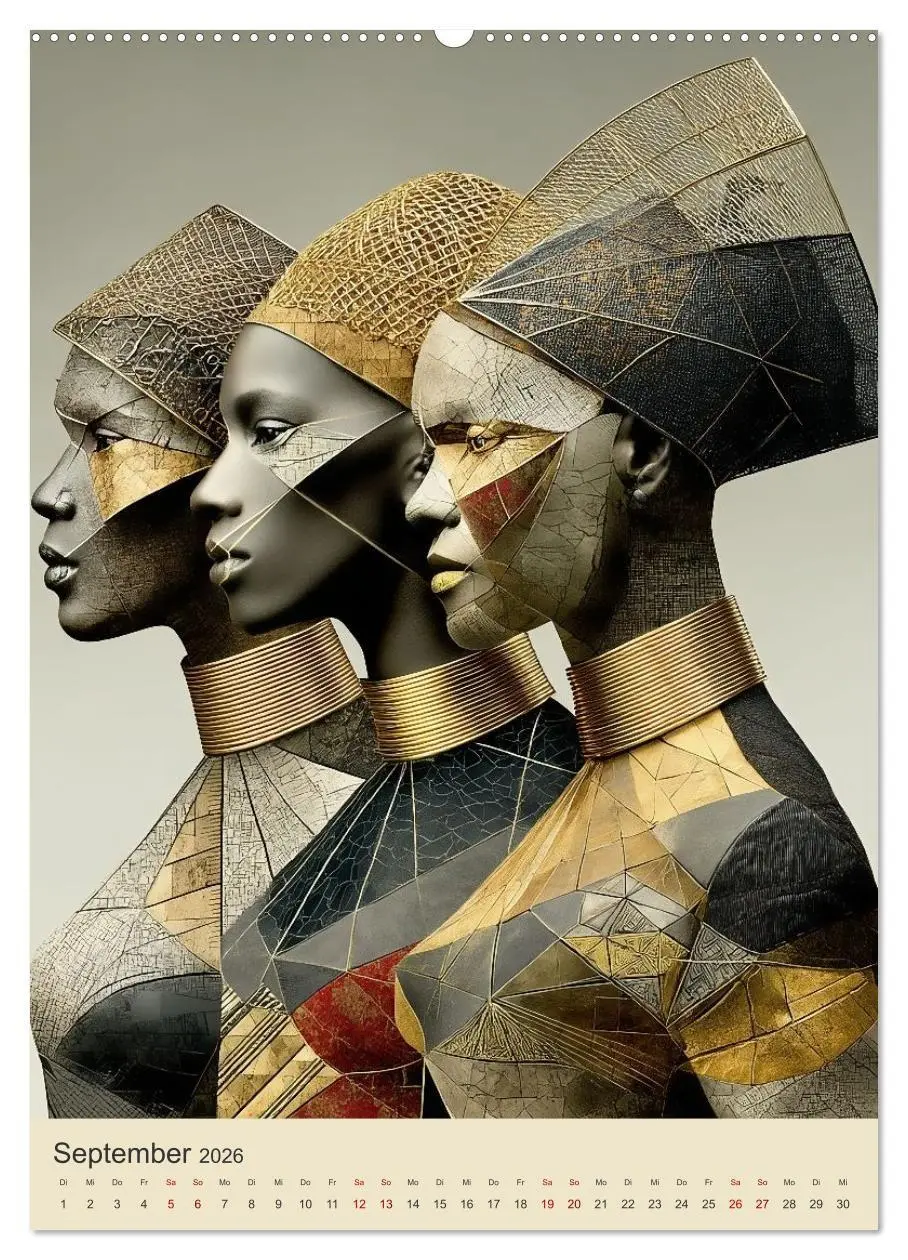 Bild: 9783516656589 | Afrikanische Anmut in Geometrie (hochwertiger Premium Wandkalender...