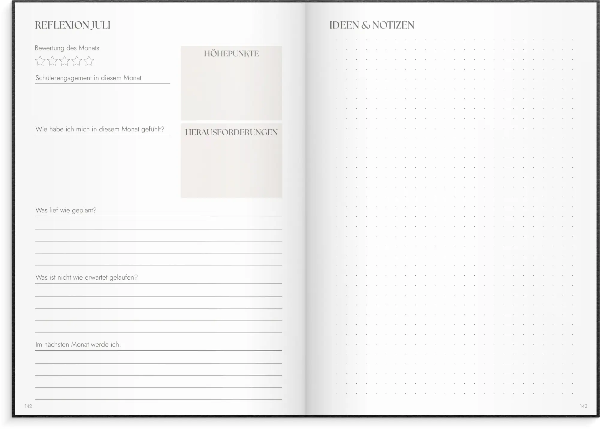 Bild: 7340188006689 | Burde Lehrerplaner Schwarz 2025/2026 | Taschenbuch | 176 S. | Deutsch