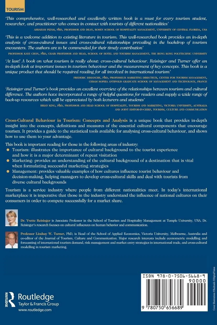 Rückseite: 9780750656689 | Cross-Cultural Behaviour in Tourism | Yvette Reisinger (u. a.) | Buch
