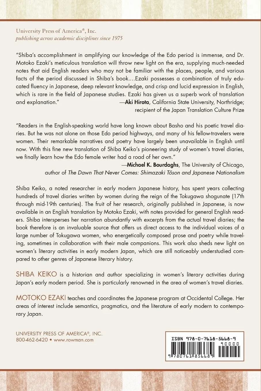 Rückseite: 9780761856689 | Literary Creations on the Road | Keiko Shiba | Taschenbuch | Englisch