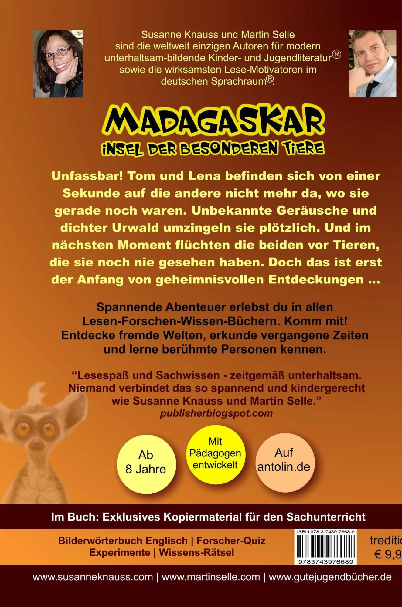 Rückseite: 9783743976689 | MADAGASKAR - Insel der besonderen Tiere | Susanne Knauss (u. a.)