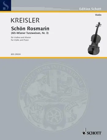 Cover: 9790001106689 | Schon Rosmarin | Fritz Kreisler | Buch | Schott Music