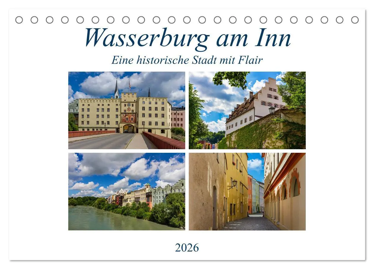 Cover: 9783457856789 | Wasserburg am Inn (Tischkalender 2026 DIN A5 quer), CALVENDO...