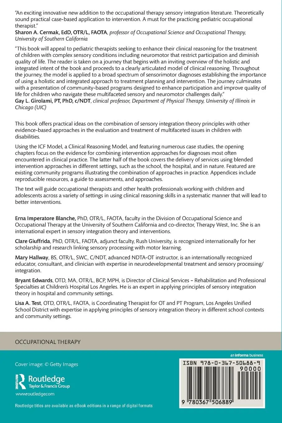 Rückseite: 9780367506889 | An Evidence-Based Guide to Combining Interventions with Sensory...