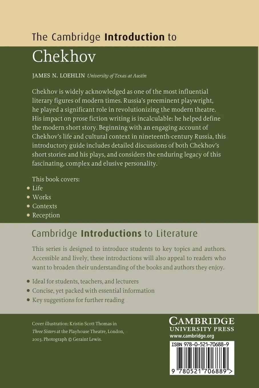Rückseite: 9780521706889 | The Cambridge Introduction to Chekhov | James N. Loehlin | Taschenbuch