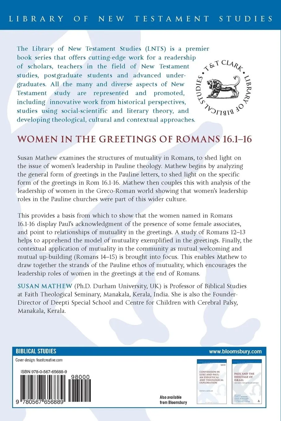 Rückseite: 9780567656889 | Women in the Greetings of Romans 16.1-16 | Susan Mathew | Taschenbuch