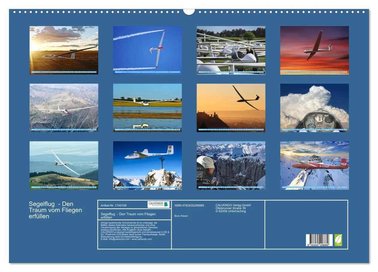 Bild: 9783435206889 | Segelflug - Den Traum vom Fliegen erfüllen (Wandkalender 2025 DIN...
