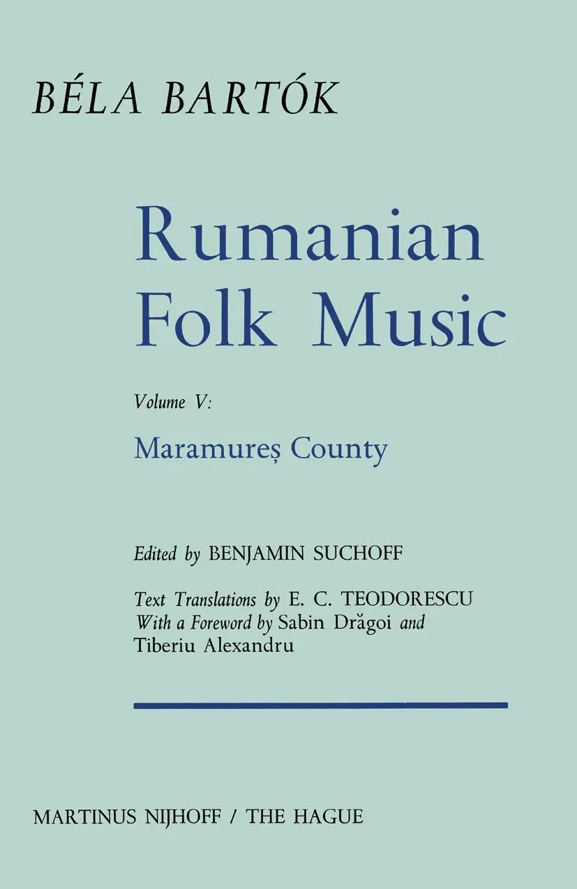 Cover: 9789401016889 | Rumanian Folk Music | Maramure? County | Bela Bartok | Taschenbuch