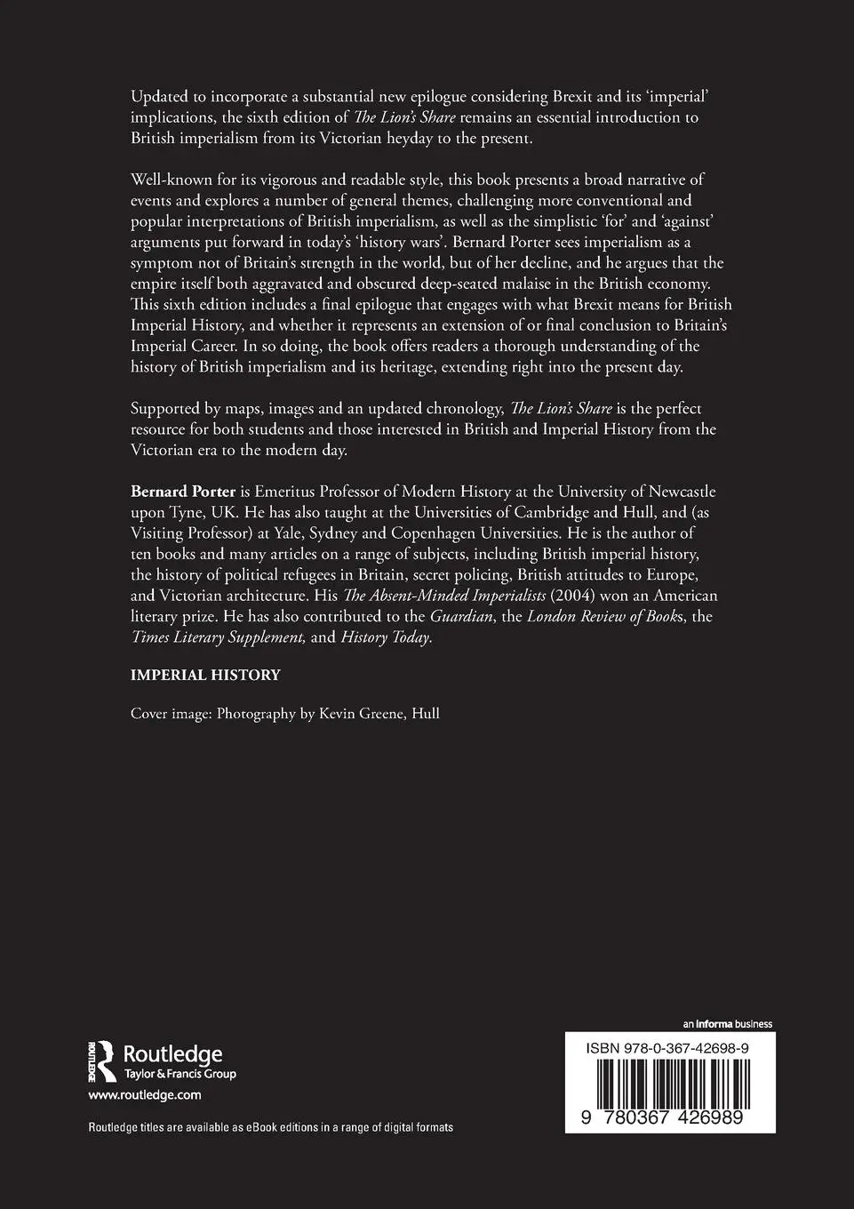 Rückseite: 9780367426989 | The Lion's Share | Bernard Porter | Taschenbuch | Englisch | 2020