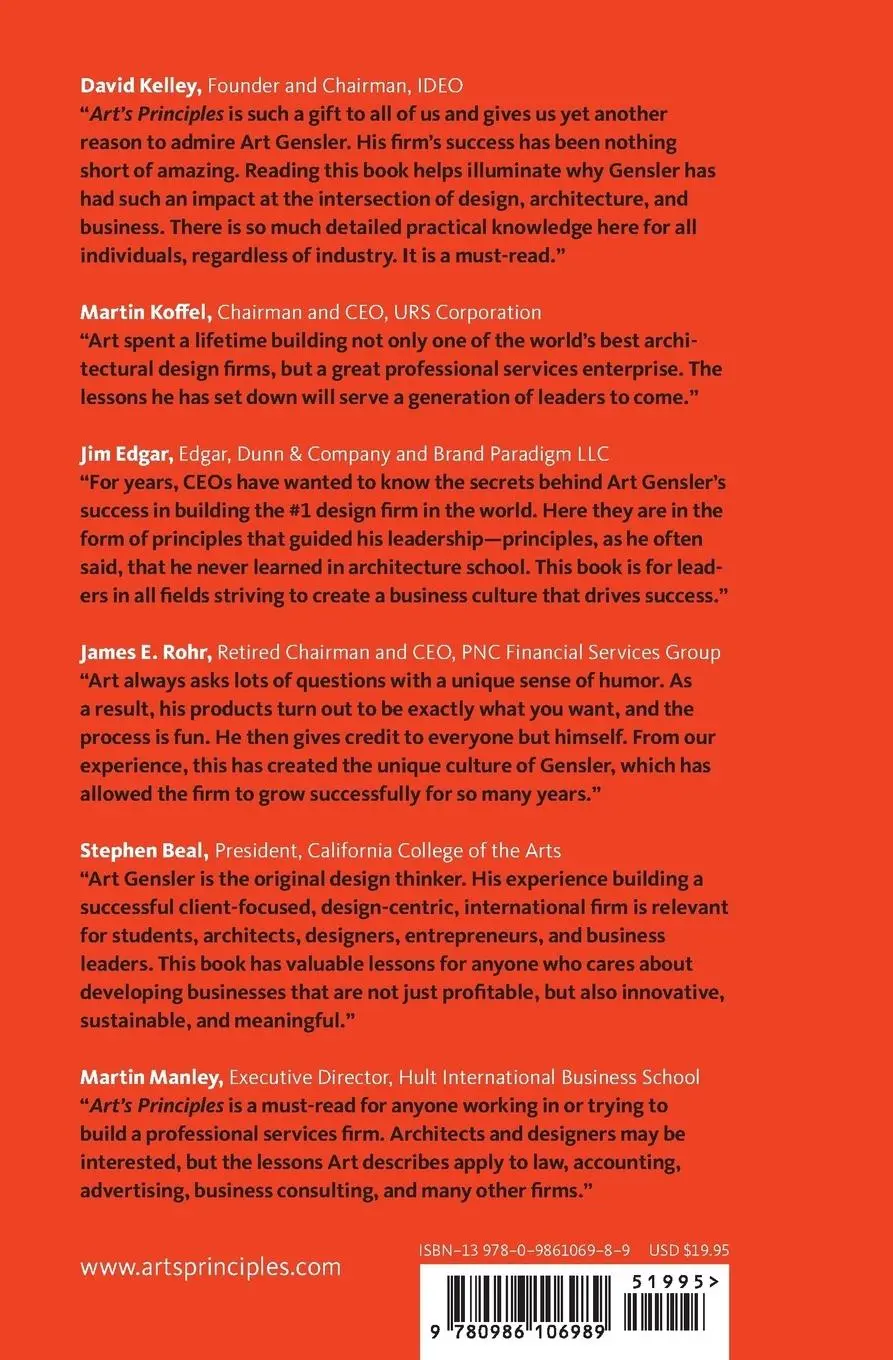 Rückseite: 9780986106989 | Art's Principles | Arthur Gensler (u. a.) | Taschenbuch | Paperback