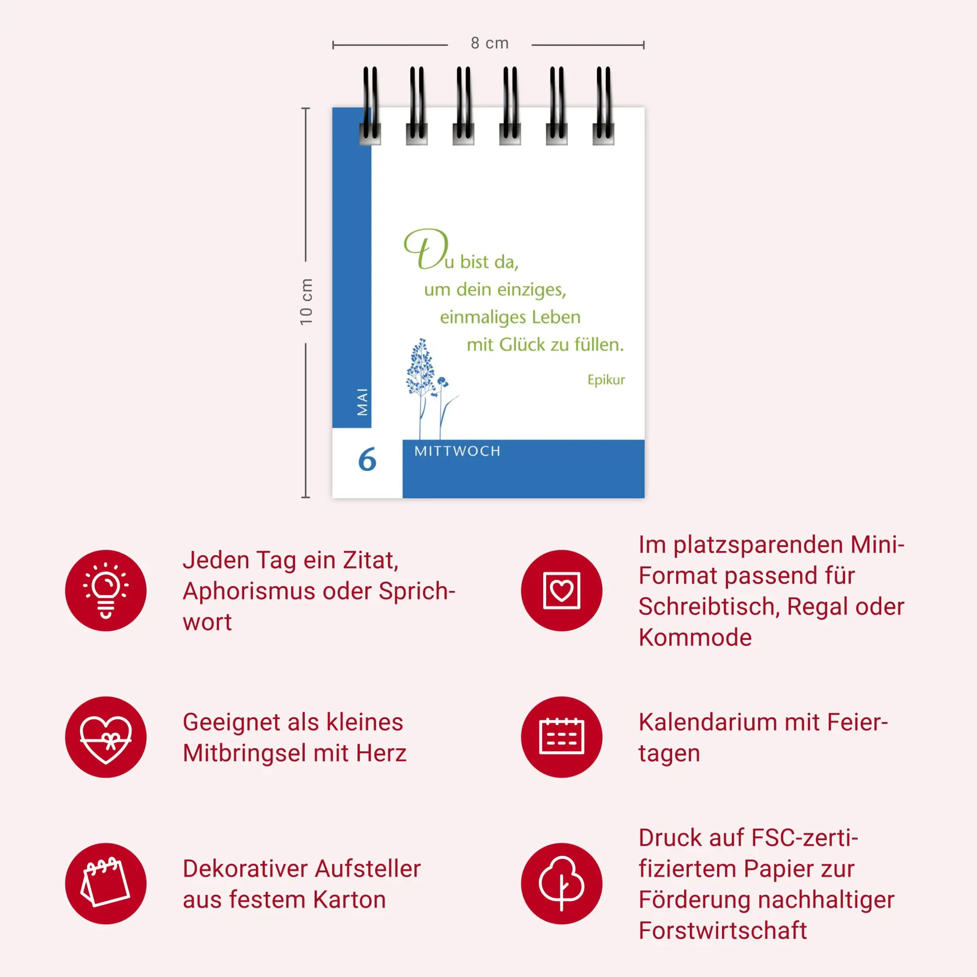 Bild: 9783840036989 | Ein Jahr der Zuversicht Mini-Geschenkkalender 2026 | Julia Linne