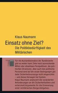 Cover: 9783936096989 | Einsatz ohne Ziel? | Klaus Naumann | Buch | 138 S. | Deutsch | 2008