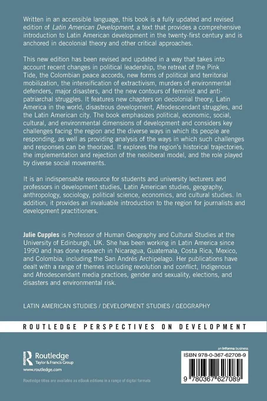 Rückseite: 9780367627089 | Development and Decolonization in Latin America | Julie Cupples | Buch