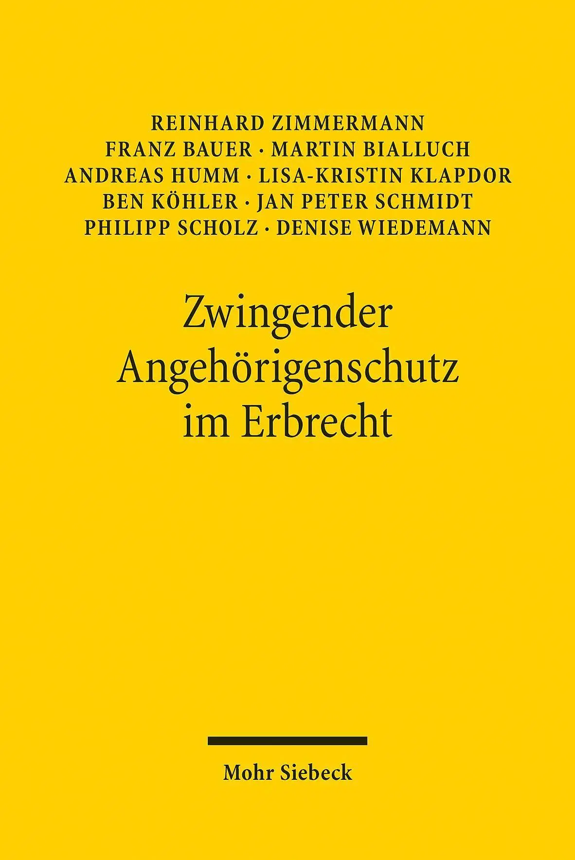 Cover: 9783161617089 | Zwingender Angehörigenschutz im Erbrecht | Ein Reformvorschlag | Buch