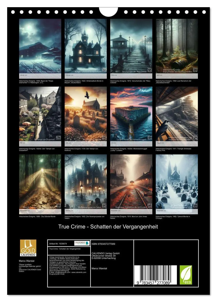 Bild: 9783457277089 | True Crime - Schatten der Vergangenheit (Wandkalender 2026 DIN A4...