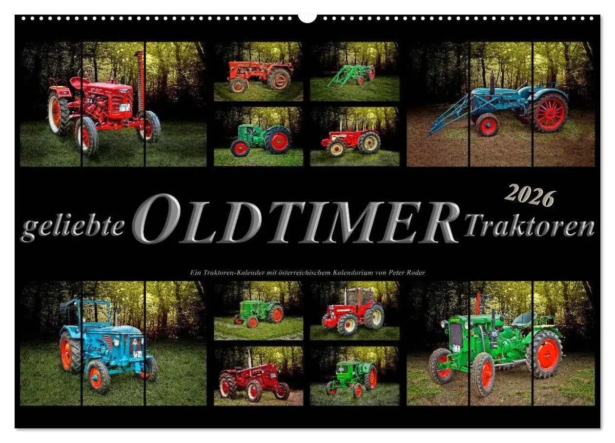 Cover: 9783516057089 | Geliebte Oldtimer Traktoren (Wandkalender 2026 DIN A2 quer),...