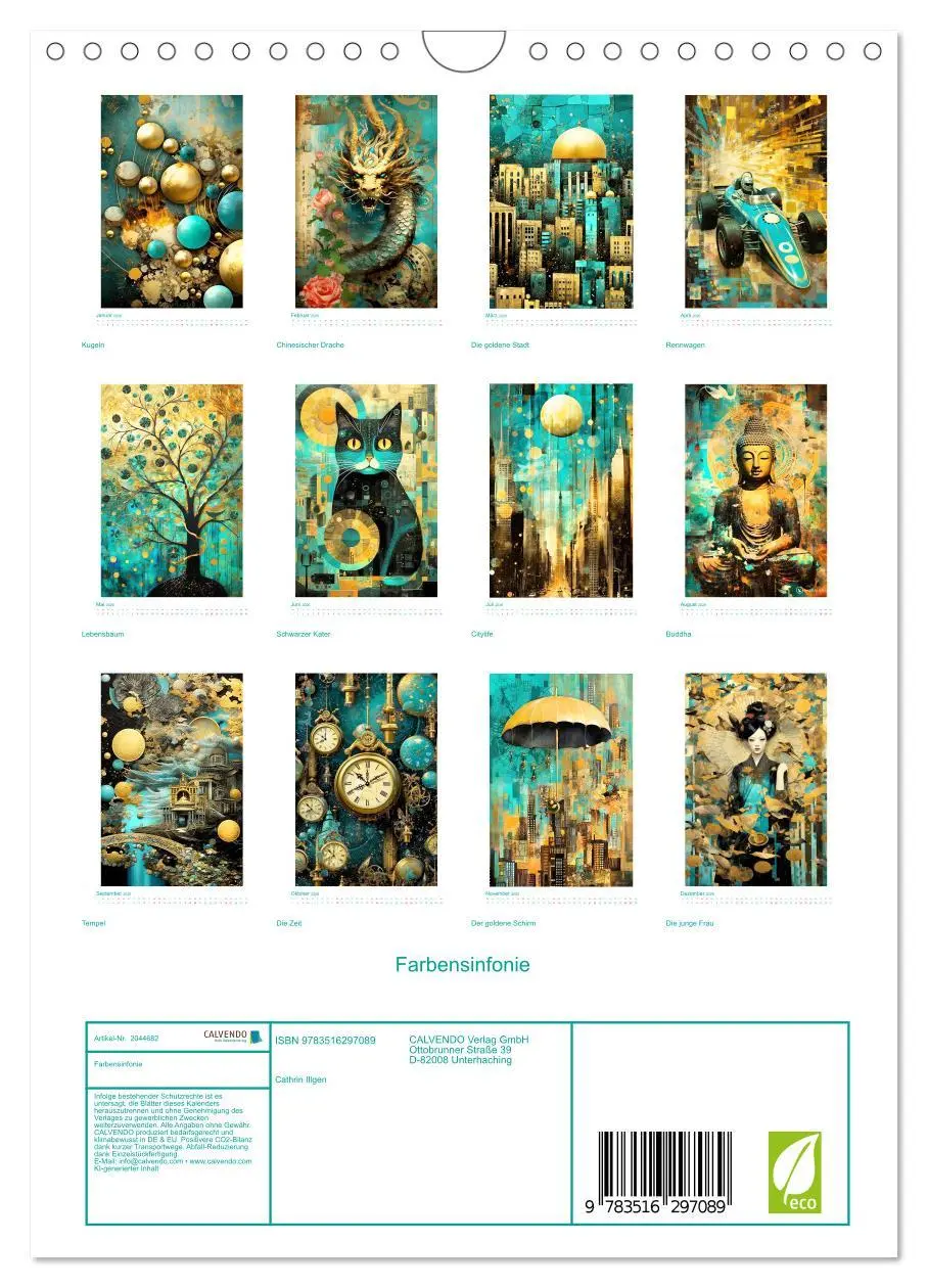 Bild: 9783516297089 | Farbensinfonie (Wandkalender 2026 DIN A4 hoch), CALVENDO...