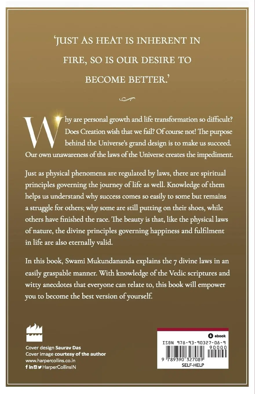 Rückseite: 9789390327089 | 7 Divine Laws to Awaken Your Best Self | Swami Mukundananda | Buch
