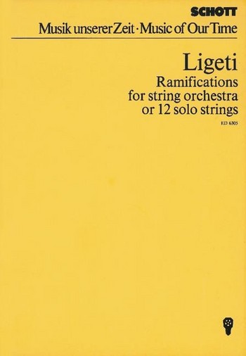 Cover: 9790001067089 | Ramifications | György Ligeti | Partitur | Schott Music