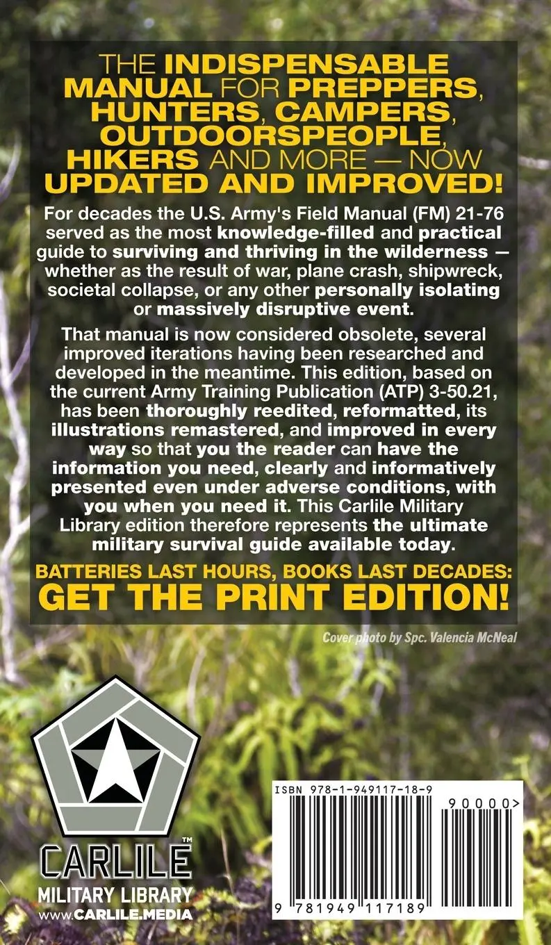 Rückseite: 9781949117189 | The US Army Survival Guide - Pocket Edition | Us Army | Buch | 2020