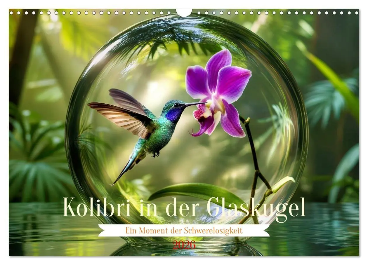 Cover: 9783516667189 | Kolibri in der Glaskugel (Wandkalender 2026 DIN A3 quer), CALVENDO...