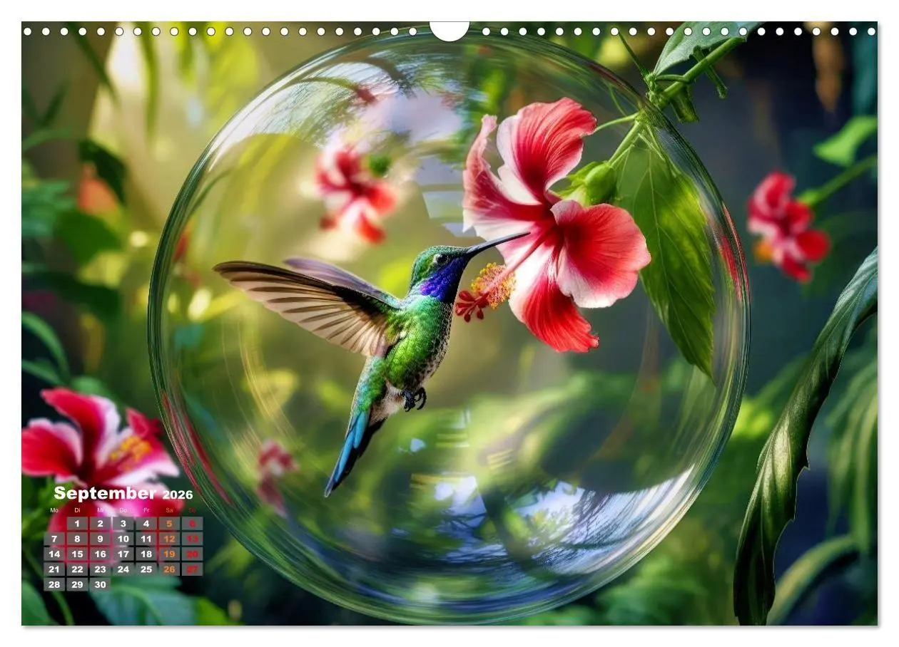 Bild: 9783516667189 | Kolibri in der Glaskugel (Wandkalender 2026 DIN A3 quer), CALVENDO...
