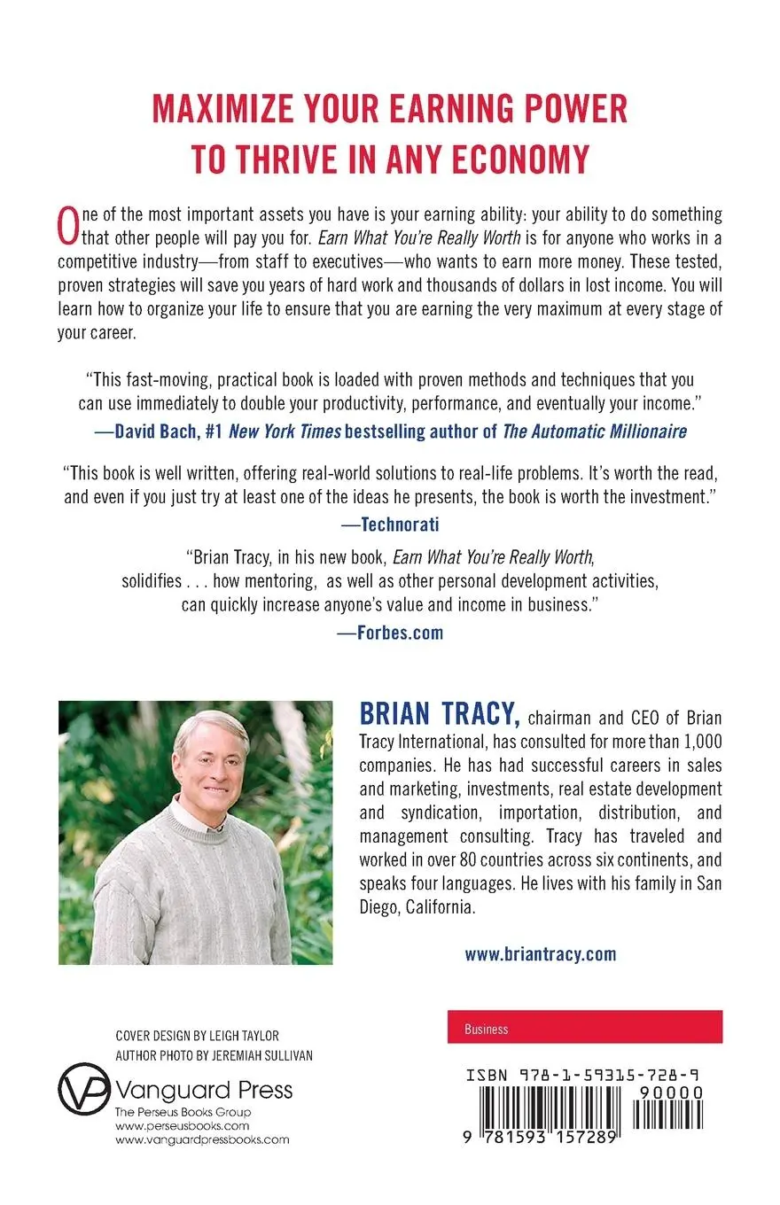 Rückseite: 9781593157289 | Earn What You're Really Worth | Brian Tracy | Taschenbuch | Englisch