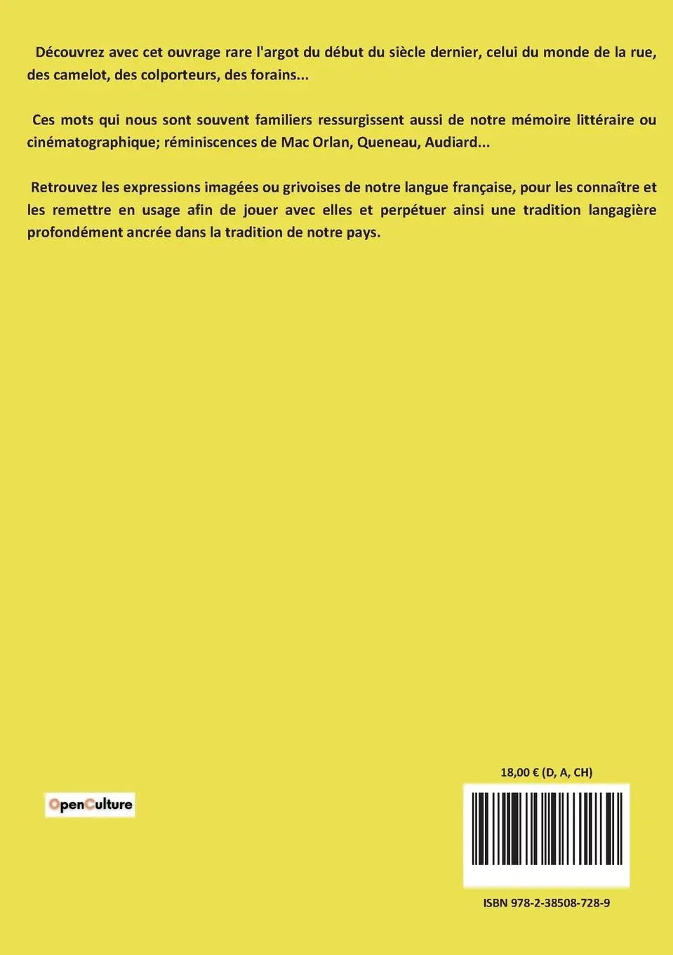 Rückseite: 9782385087289 | Dictionnaire Argot-Français | Napoléon Hayard | Taschenbuch | 2022