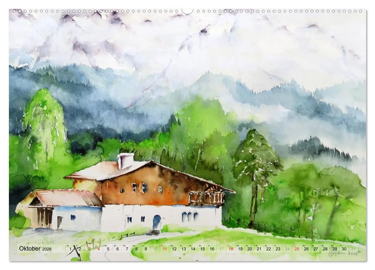 Bild: 9783516037289 | Malerisches Garmisch Partenkirchen - Aquarelle und Fotografien...