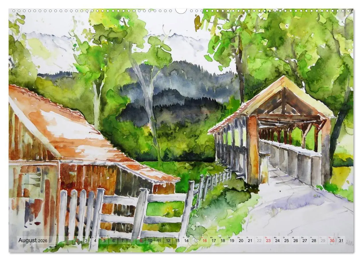 Bild: 9783516037289 | Malerisches Garmisch Partenkirchen - Aquarelle und Fotografien...