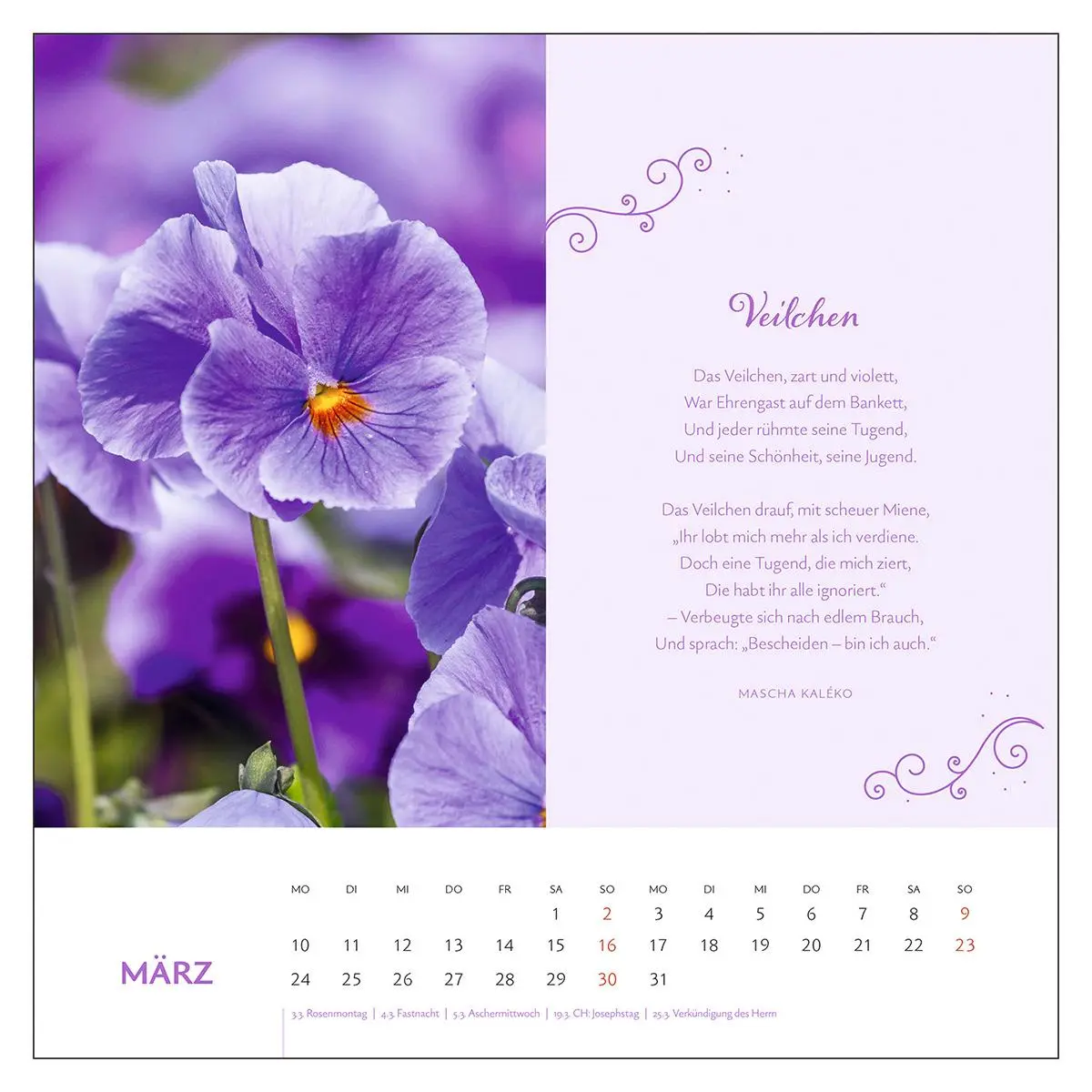 Bild: 9783746267289 | Mascha Kaléko 2026 | Der poetische Postkartenkalender | Kalender