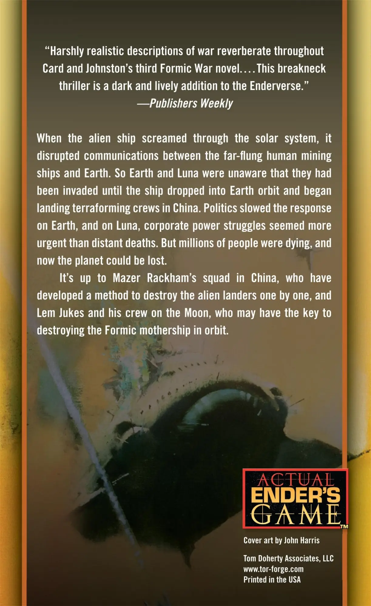 Rückseite: 9780765367389 | Earth Awakens | Orson Scott Card | Taschenbuch | Tor Science Fiction