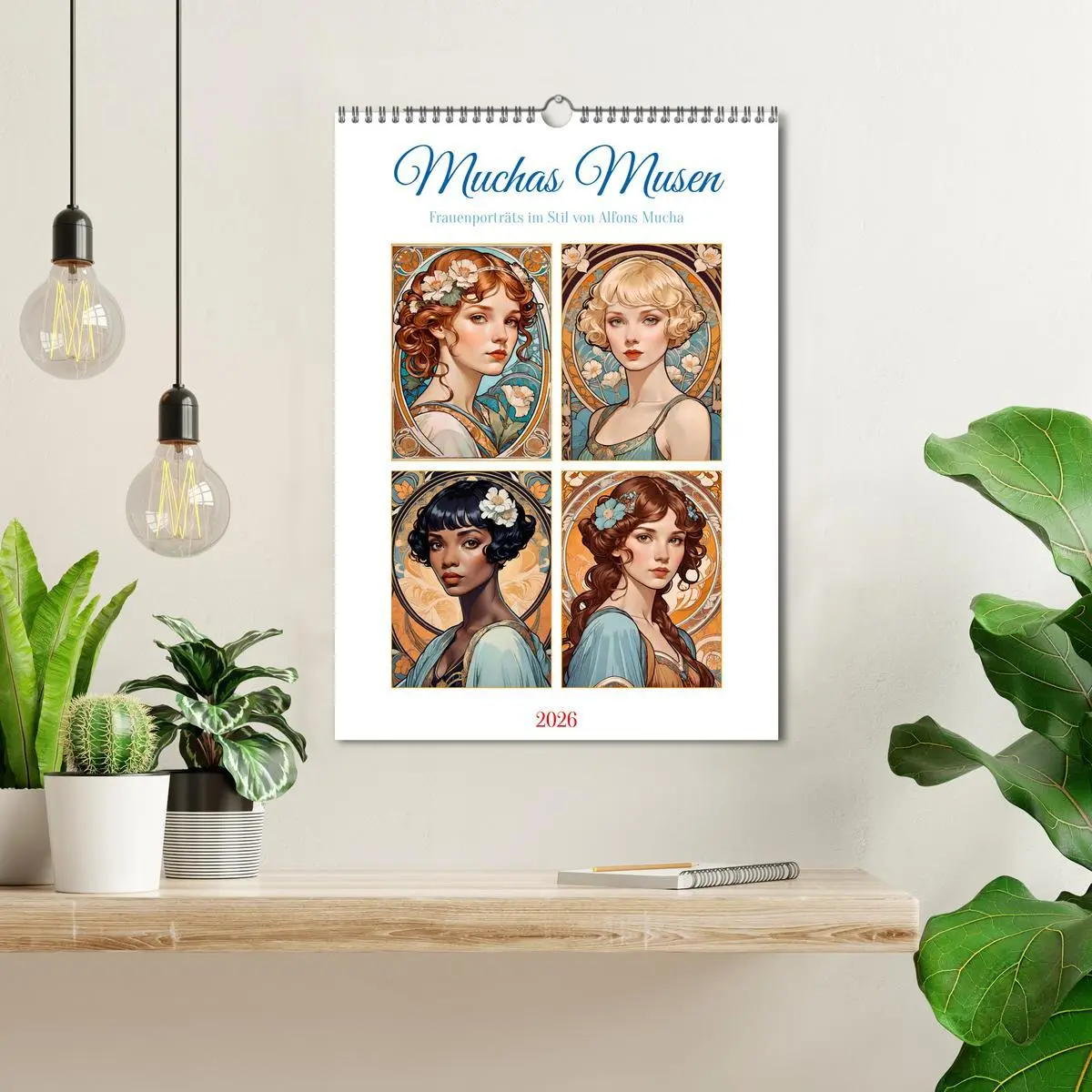Bild: 9783516267389 | Muchas Musen (Wandkalender 2026 DIN A3 hoch), CALVENDO Monatskalender