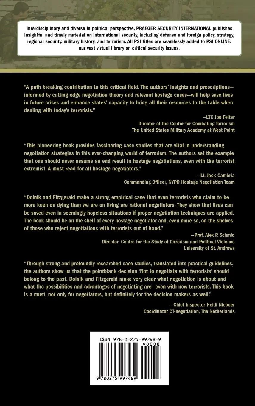 Rückseite: 9780275997489 | Negotiating Hostage Crises with the New Terrorists | Dolnik (u. a.)