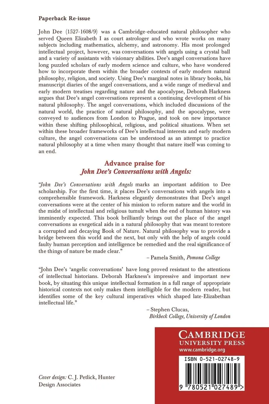 Rückseite: 9780521027489 | John Dee's Conversations with Angels | Deborah E. Harkness | Buch