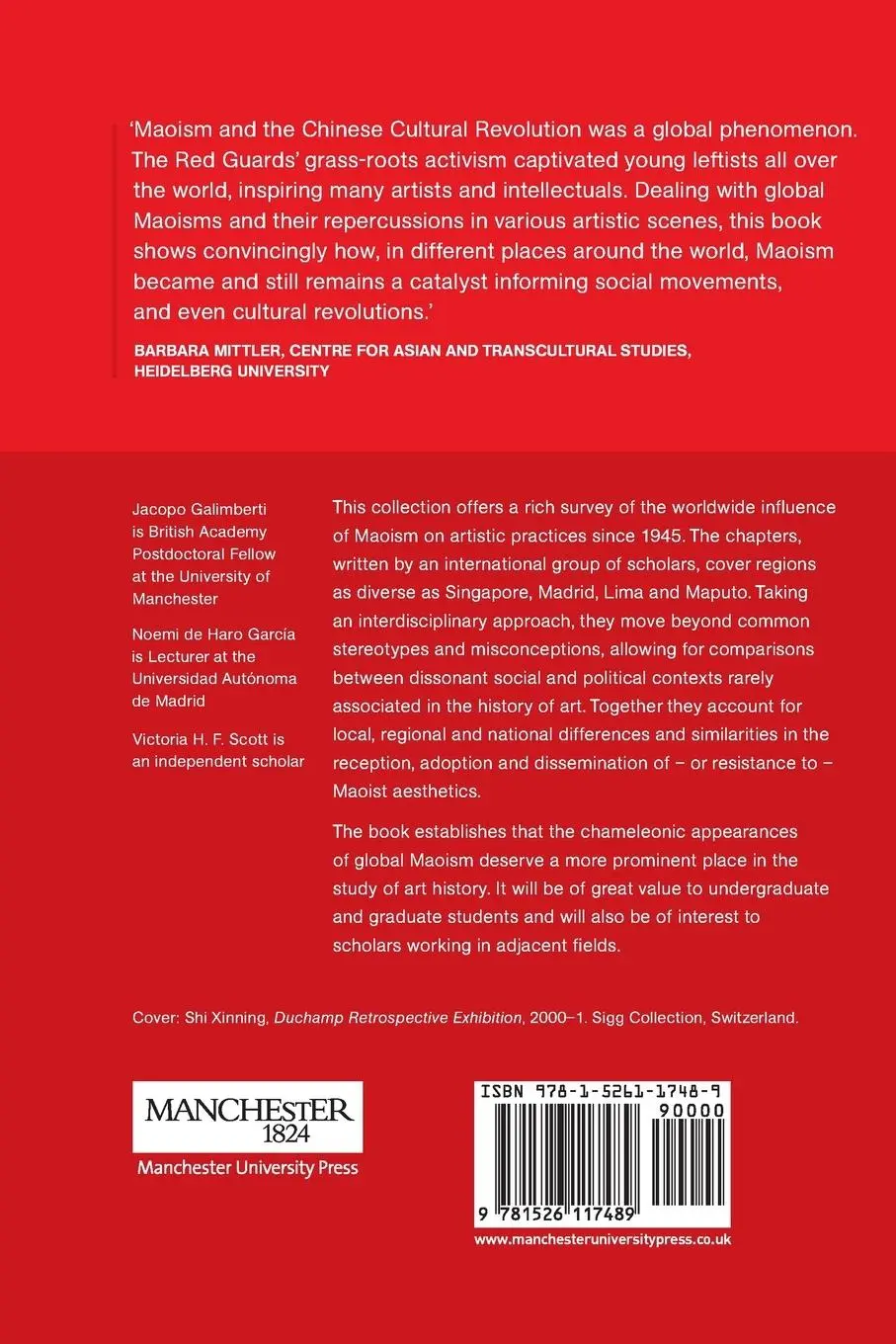 Rückseite: 9781526117489 | Art, Global Maoism and the Chinese Cultural Revolution | Taschenbuch