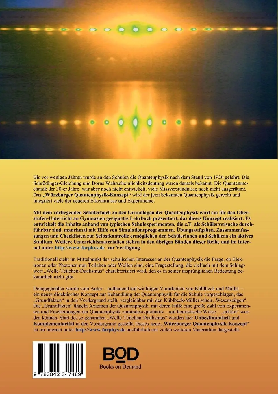 Rückseite: 9783842347489 | Grundlagen der Quantenphysik | Das Schülerbuch | Horst Hübel | Buch