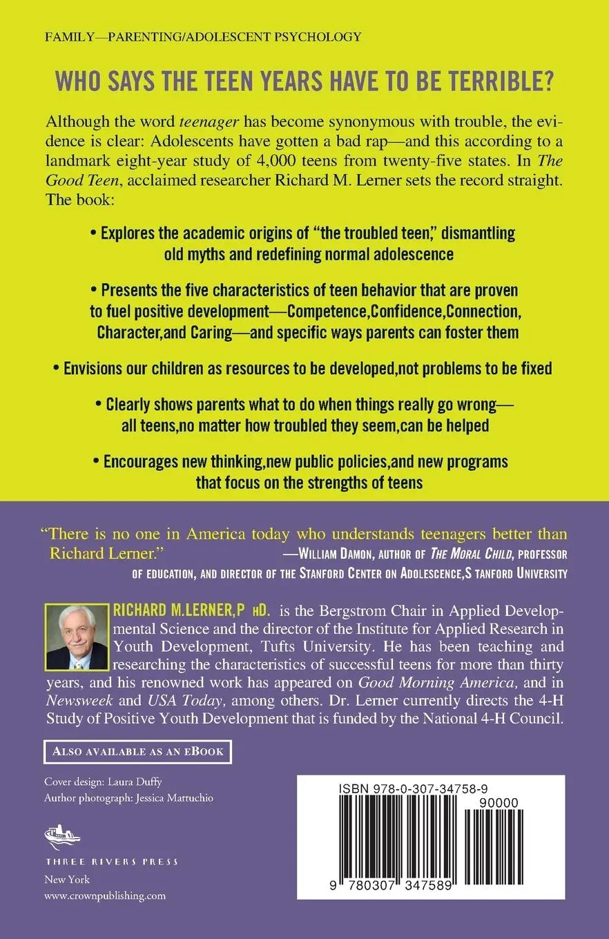 Rückseite: 9780307347589 | The Good Teen | Richard M. Lerner | Taschenbuch | Englisch | 2008