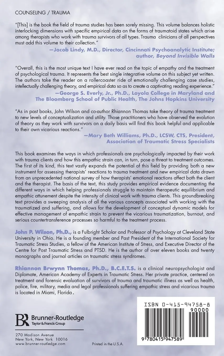 Rückseite: 9780415947589 | Empathy in the Treatment of Trauma and PTSD | John P. Wilson (u. a.)