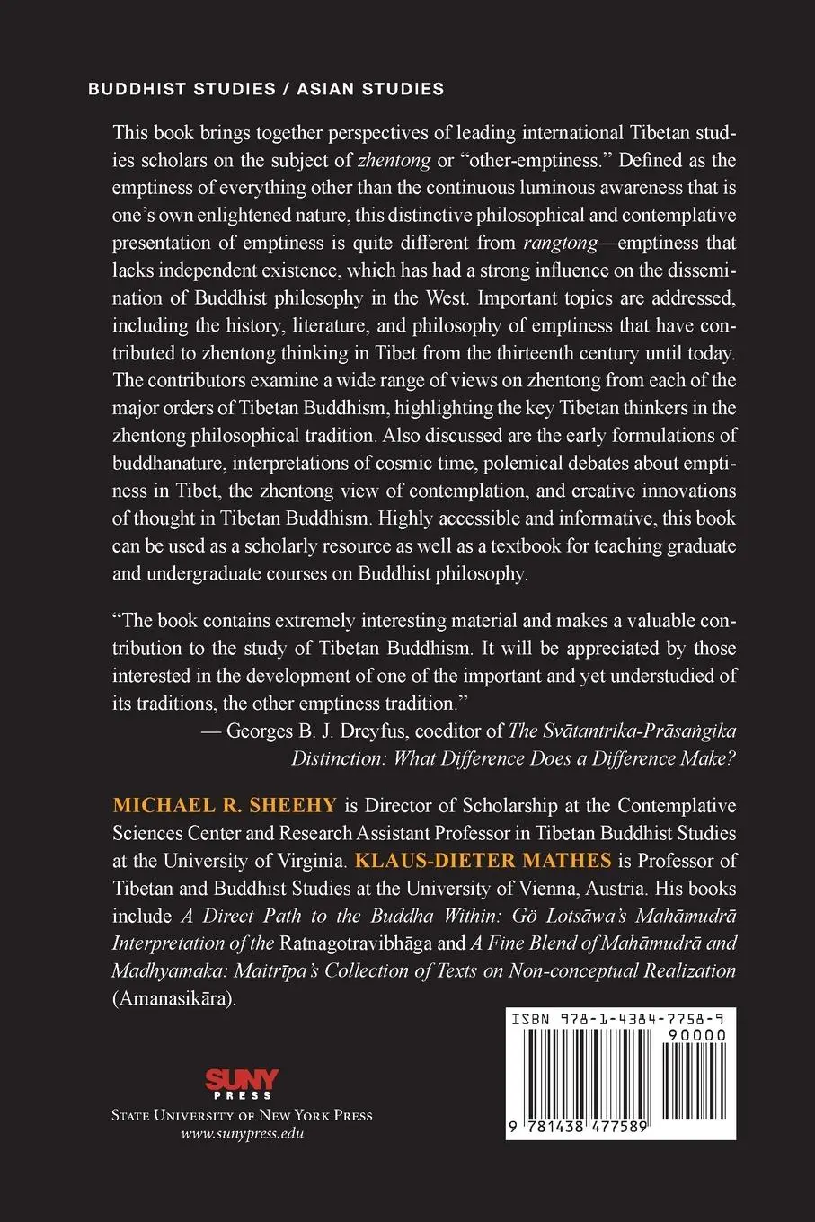 Rückseite: 9781438477589 | The Other Emptiness | Michael R. Sheehy (u. a.) | Taschenbuch | 2020