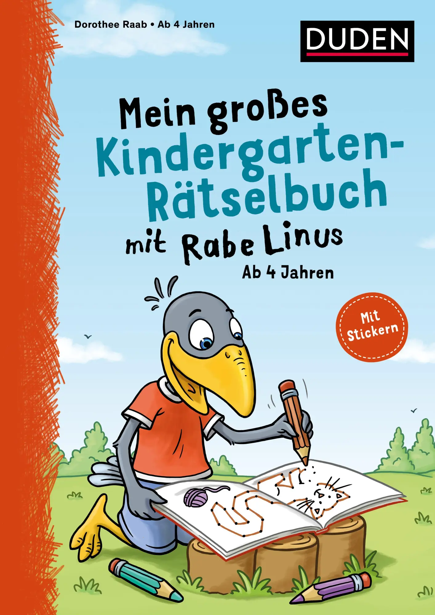 Cover: 9783411757589 | Mein großes Kindergarten-Rätselbuch mit Rabe Linus - ab 4 Jahren