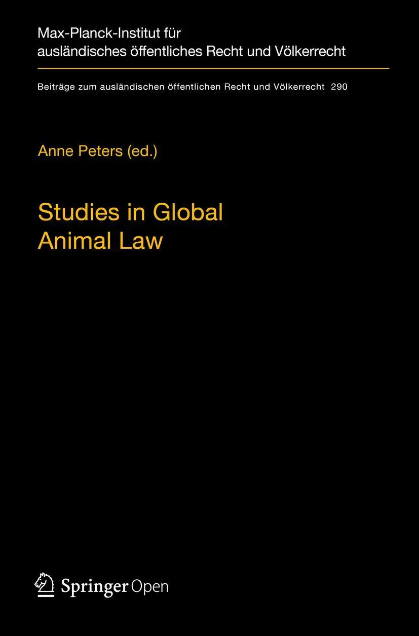 Cover: 9783662607589 | Studies in Global Animal Law | Anne Peters | Taschenbuch | viii | 2020