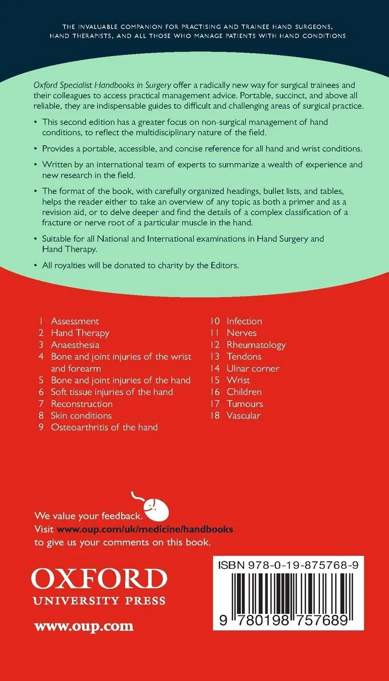 Rückseite: 9780198757689 | Hand Surgery | Therapy and Assessment | David Warwick (u. a.) | Buch