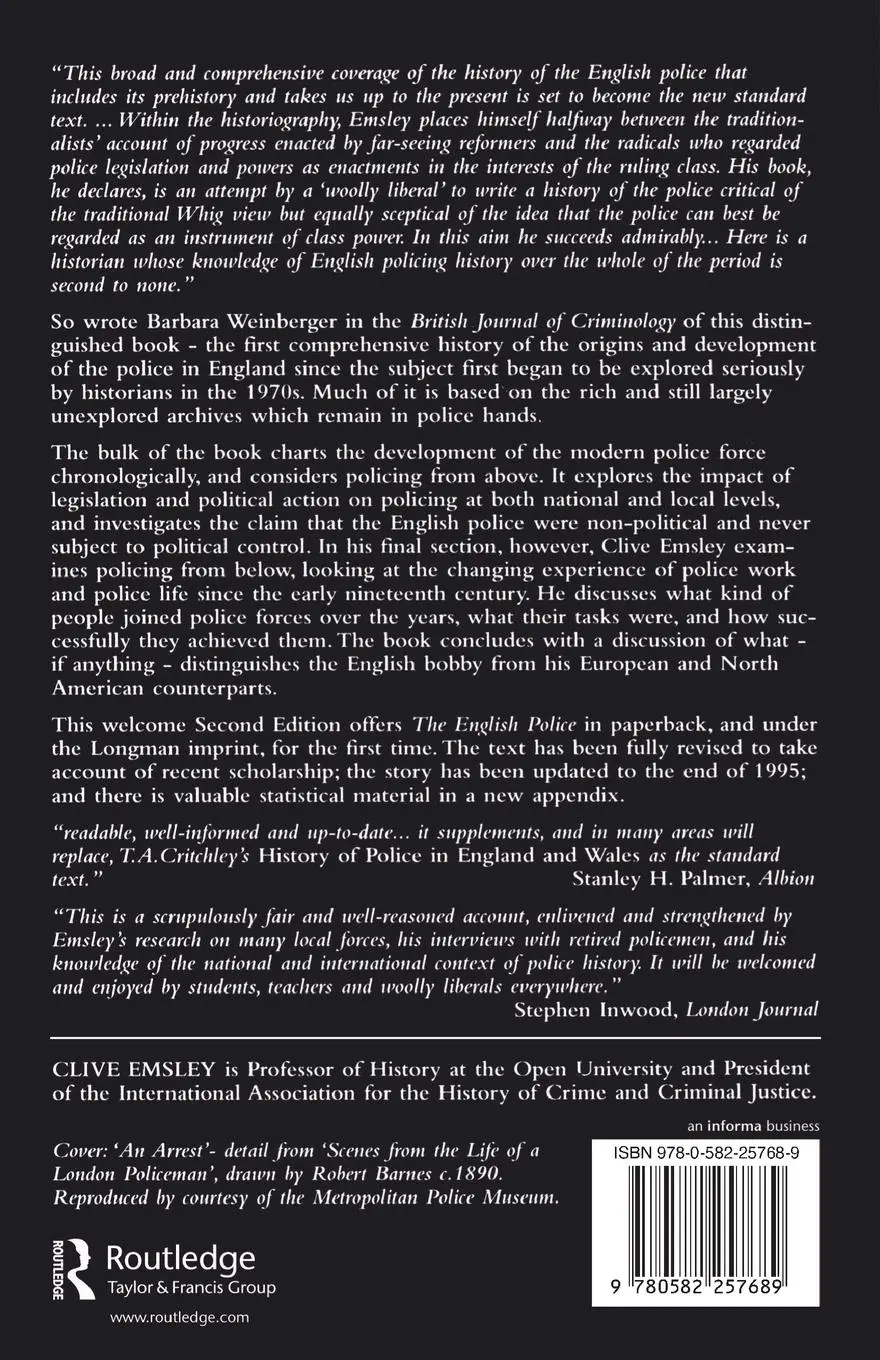 Rückseite: 9780582257689 | The English Police | A Political and Social History | Clive Emsley