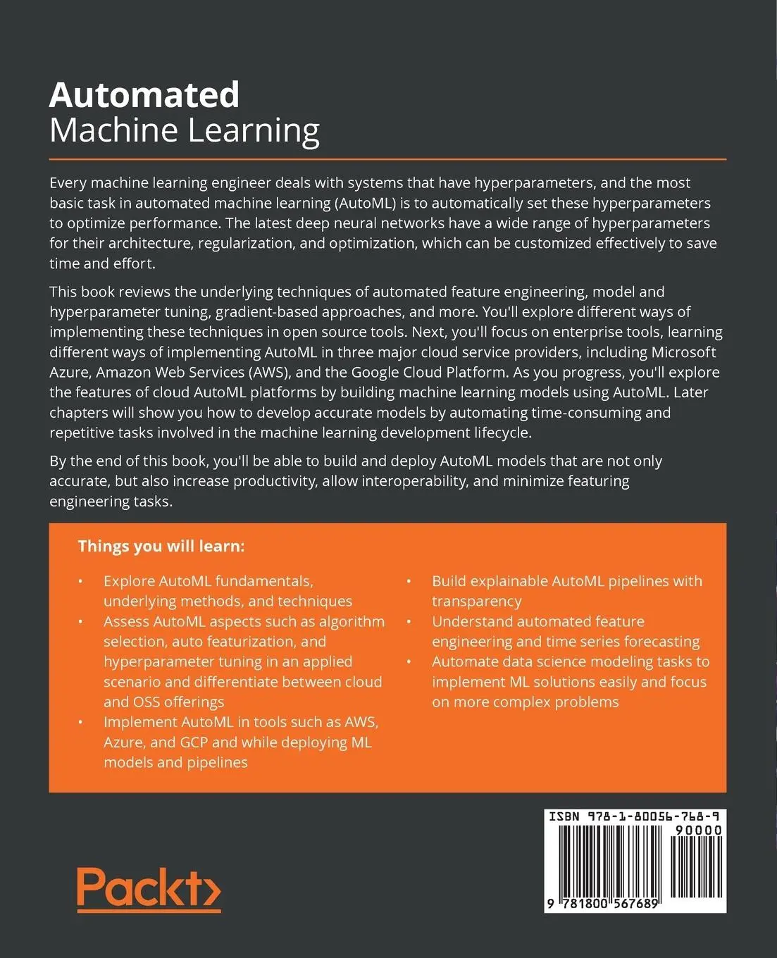 Rückseite: 9781800567689 | Automated Machine Learning | Adnan Masood | Taschenbuch | Englisch