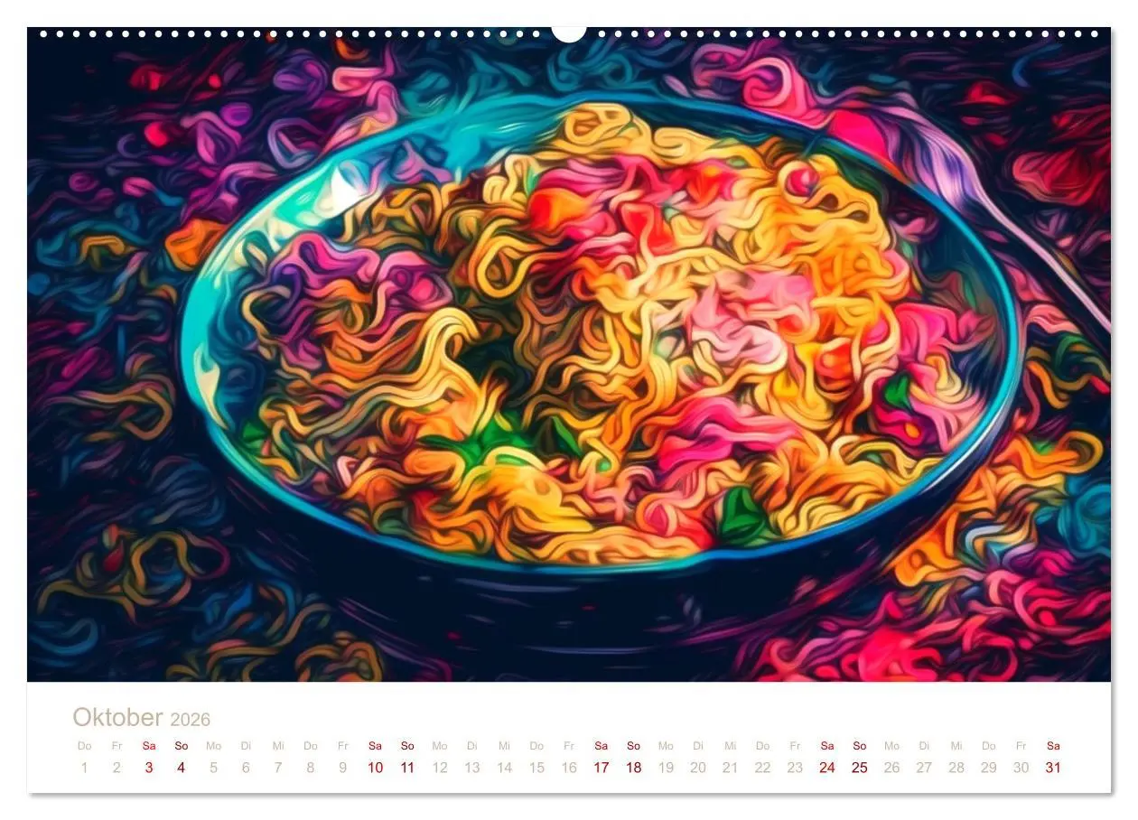 Bild: 9783457527689 | FAST FOOD KUNST (Wandkalender 2026 DIN A2 quer), CALVENDO...