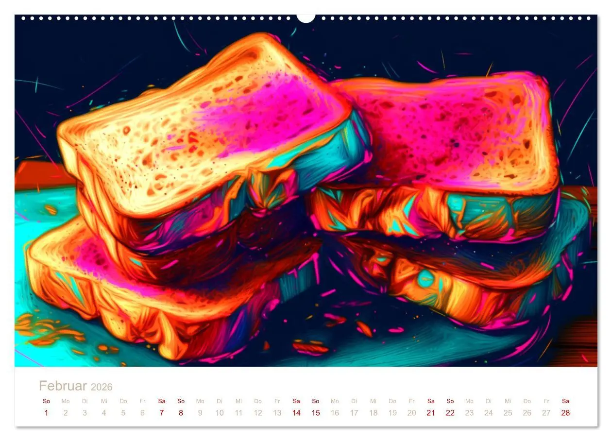 Bild: 9783457527689 | FAST FOOD KUNST (Wandkalender 2026 DIN A2 quer), CALVENDO...