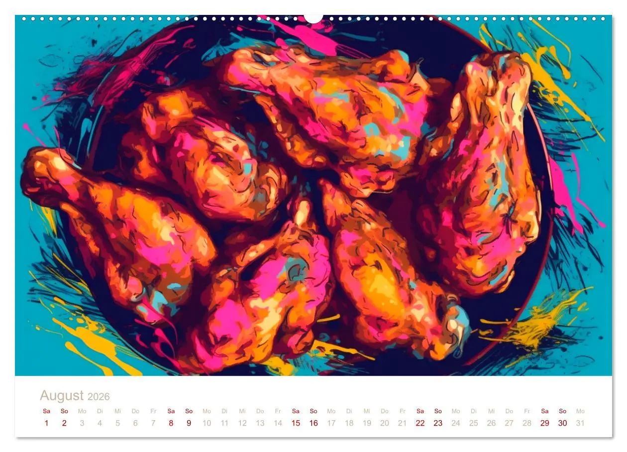 Bild: 9783457527689 | FAST FOOD KUNST (Wandkalender 2026 DIN A2 quer), CALVENDO...